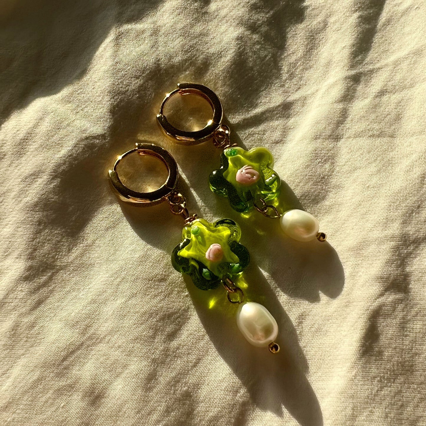 Flower + Pearl Earrings