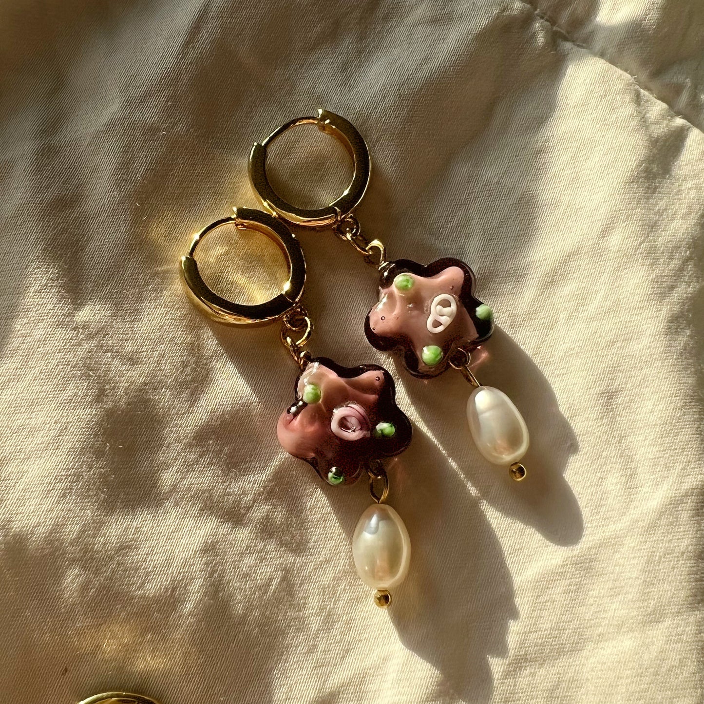 Flower + Pearl Earrings